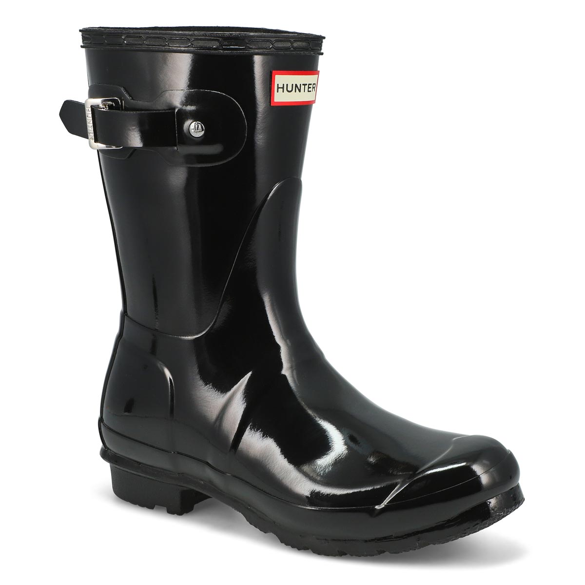 original short gloss waterproof rain boot